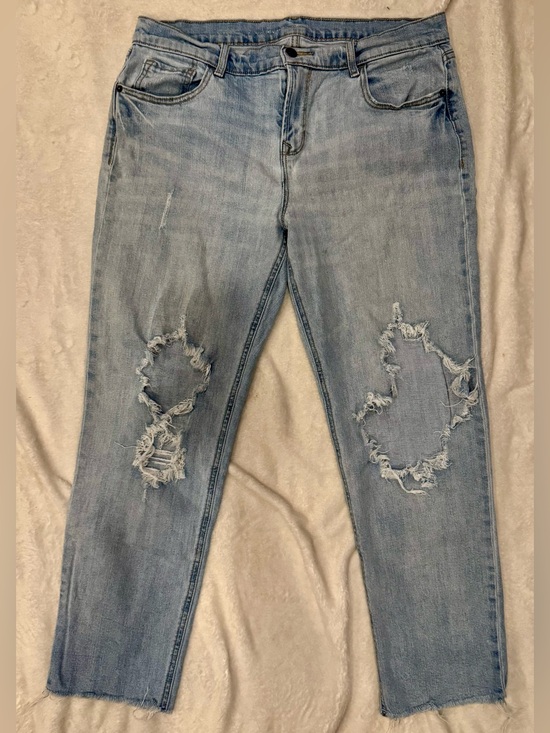 Old Navy Denim - Old Navy Light Blue Distressed Boyfriend Jeans